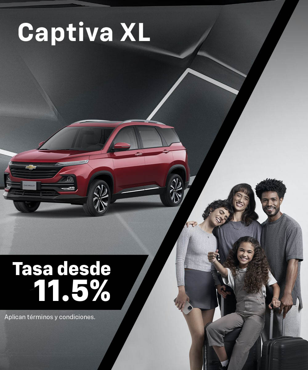 Chevrolet Captiva XL tasa desde el 11.5%
