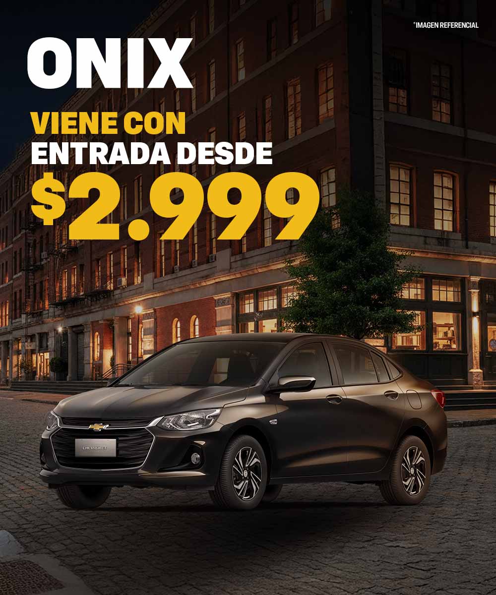 Chevrolet Onix Sedán con entrada desde $2.999