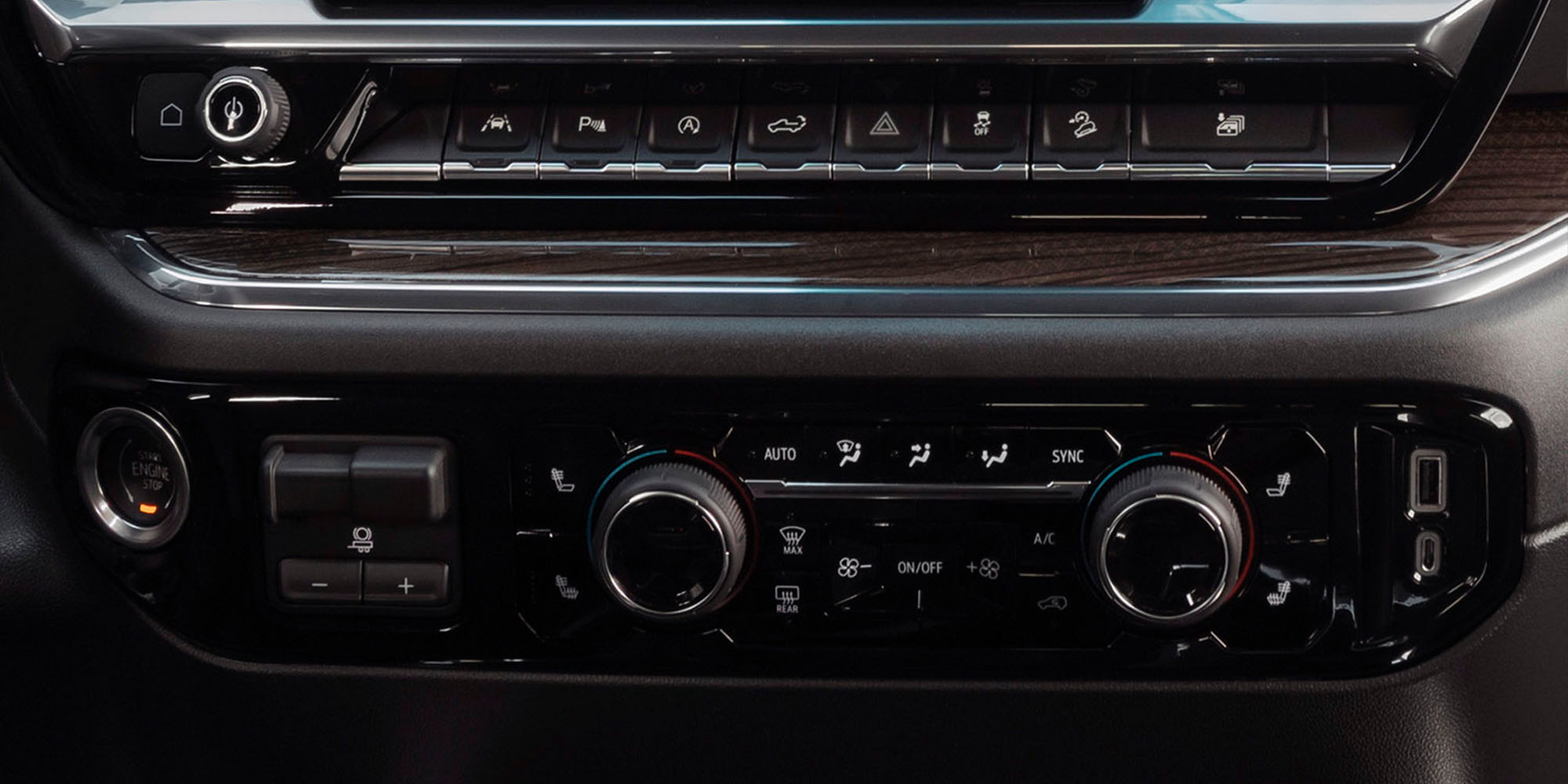 Controles del climatizador bizonal, Chevrolet Silverado 2026