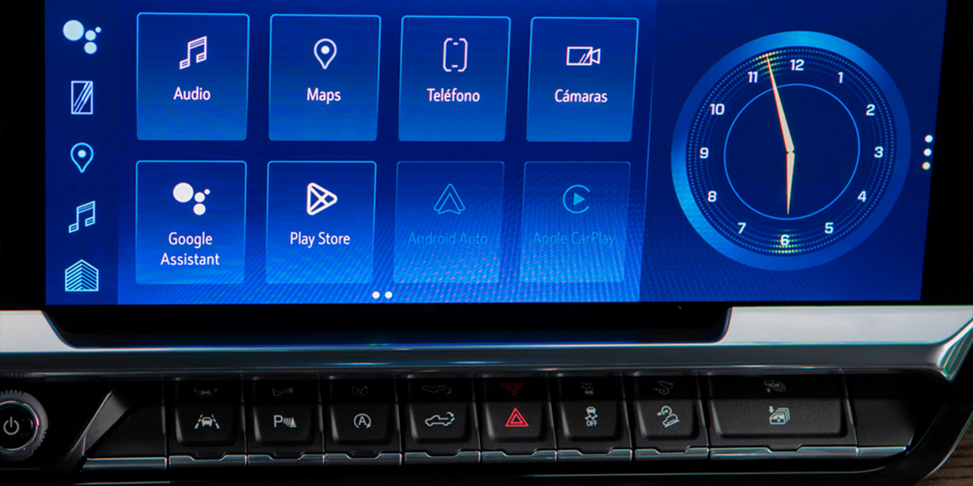 Vista pantalla táctil de la Chevrolet Silverado 2026